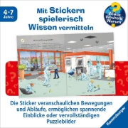 Buchcover und Innenansicht für das Buch: Wieso? Weshalb? Warum? Stickerheft: Polizei