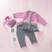 Buchcover und Innenansicht für das Buch: Woolly Hugs Baby-Sachen stricken