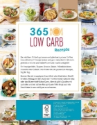 Buchcover und Innenansicht für das Buch: 365 Low-Carb-Rezepte