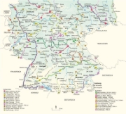 Buchcover und Innenansicht für das Buch: Deutschlands schönste Flussradwege