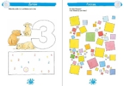 Buchcover und Innenansicht für das Buch: Mein großes Kindergarten-Rätselbuch mit Rabe Linus - ab 4 Jahren