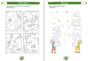 Buchcover und Innenansicht für das Buch: Mein großes Kindergarten-Rätselbuch mit Rabe Linus - ab 4 Jahren