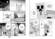 Buchcover und Innenansicht für das Buch: Minecraft - Sekai no Hate no Tabi