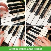 Buchcover und Innenansicht für das Buch: ARTIST AHEAD® Noten Aufkleber für Klavier & Keyboard