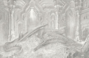Buchcover und Innenansicht für das Buch: The Hobbit Sketchbook