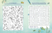 Buchcover und Innenansicht für das Buch: Der Wunschfisch. Mein Erstkommunion-Rätselbuch