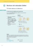 Buchcover und Innenansicht für das Buch: KomplettTrainer Gymnasium Mathematik 7. Klasse