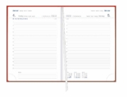 Buchcover und Innenansicht für das Buch: Tages-Cheftimer A5, rot 2027