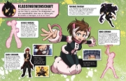 Buchcover und Innenansicht für das Buch: My Hero Academia Das ultimative Stickerlexikon