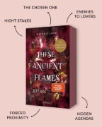Buchcover und Innenansicht für das Buch: These Ancient Flames 2: Burn
