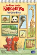 Buchcover und Innenansicht für das Buch:  Der kleine Drache Kokosnuss - Quizblock Tiere