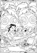 Buchcover und Innenansicht für das Buch: Disney Stitch: Der große Stitch-Malblock