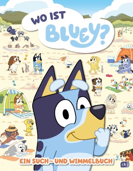 Buchcover und Innenansicht für das Buch: Where is Bluey? A Search-and-Find-Book