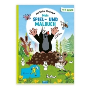 Buchcover und Innenansicht für das Buch: Trötsch Der kleine Maulwurf Mein Spiel- und Malbuch