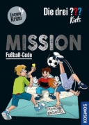 Buchcover und Innenansicht für das Buch: Die drei ??? Kids, Mission Fußball-Code