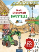 Buchcover und Innenansicht für das Buch: Mein Stickerheft Baustelle