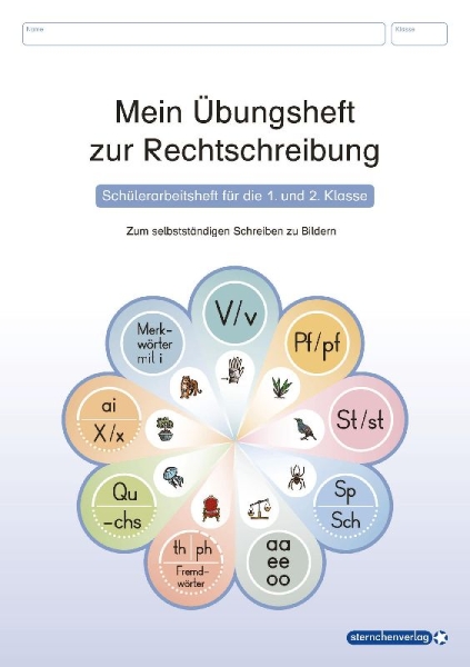 Buchcover und Innenansicht für das Buch: Mein Übungsheft zur Rechtschreibung