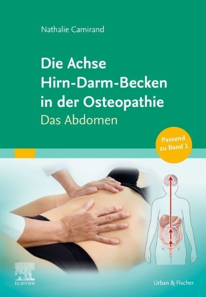 Buchcover und Innenansicht für das Buch: Die Achse Hirn-Darm-Becken in der Osteopathie