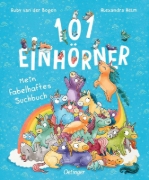 Buchcover und Innenansicht für das Buch: 101 Einhörner. Mein fabelhaftes Suchbuch