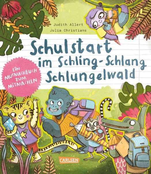 Buchcover und Innenansicht für das Buch: Schulstart im Schling-Schlang-Schlungelwald