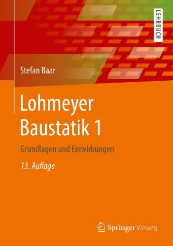 Buchcover und Innenansicht für das Buch: Lohmeyer Baustatik 1