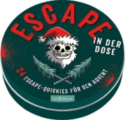 Buchcover und Innenansicht für das Buch: Escape-Adventskalender in der Dose