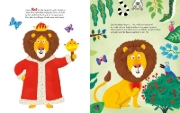 Buchcover und Innenansicht für das Buch: Herr Löwe trägt heut' bunt