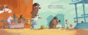 Buchcover und Innenansicht für das Buch: Fünf Fremde in Dusty Hill