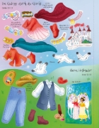 Buchcover und Innenansicht für das Buch: Mein Anziehpuppen-Stickerbuch: Prinzessinnen im Einhornland