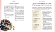 Buchcover und Innenansicht für das Buch: Magie im Hexengarten - Gärtnern mit grüner Magie