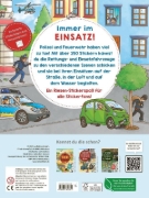 Buchcover und Innenansicht für das Buch: Mein Polizei- und Feuerwehr-Stickerheft