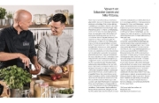 Buchcover und Innenansicht für das Buch: Vegan-Klischee ade! Das Kochbuch