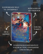 Buchcover und Innenansicht für das Buch: Der Junge aus dem Reich der Schatten (Floating World-Dilogie, Band 2)