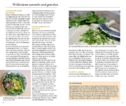 Buchcover und Innenansicht für das Buch: Essbare Wildkräuter und Wildbeeren für unterwegs