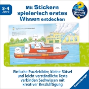 Buchcover und Innenansicht für das Buch: Wieso? Weshalb? Warum? junior Stickerheft - Feuerwehr