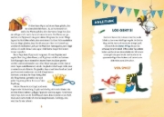 Buchcover und Innenansicht für das Buch: Mein Schulstart. Countdown zur Einschulung mit Pippi Langstrumpf
