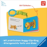 Buchcover und Innenansicht für das Buch: Mein erstes Buggybuch: Fühl mal! Lieblingstiere