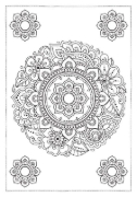 Buchcover und Innenansicht für das Buch: Ausmal-Postkarten Kunstvolle Mandalas | 20 Karten