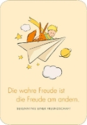 Buchcover und Innenansicht für das Buch: Der Kleine Prinz. 50 Glückskärtchen für jeden Tag
