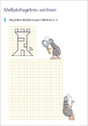 Buchcover und Innenansicht für das Buch: Fit für Mathe 4. Klasse. Mein 5-Minuten-Block
