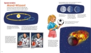 Buchcover und Innenansicht für das Buch: WAS IST WAS Junior Band 45 Erforsche den Mond!