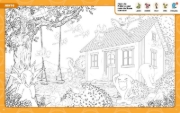 Buchcover und Innenansicht für das Buch: Coloriages cherche-et-trouve 9 Regions a explorer