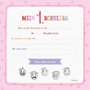 Buchcover und Innenansicht für das Buch: Ab heute bin ich Schulkind! (Motiv Einhorn)