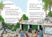 Buchcover und Innenansicht für das Buch: Die drei ??? Kids, Bücherhelden 1. Klasse, Diebe im Tierpark