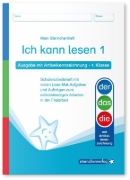 Buchcover und Innenansicht für das Buch: Ich kann lesen 1 und 2 - Ausgabe mit Artikelkennzeichnung für die 1. und 2. Klasse