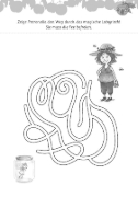 Buchcover und Innenansicht für das Buch: Petronella Apfelmus - Mein zauberhafter Vorschulblock