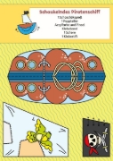 Buchcover und Innenansicht für das Buch: Lass uns basteln - Bastelbuch ab 5 Jahre - Piraten