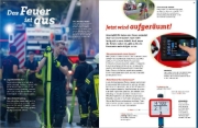 Buchcover und Innenansicht für das Buch: WAS IST WAS Feuerwehr. Mit vollem Einsatz