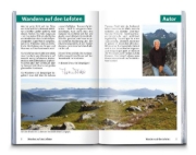 Buchcover und Innenansicht für das Buch: KOMPASS Wanderführer Lofoten, Vesterålen und Senja, 70 Touren mit Extra-Tourenkarte