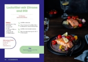 Buchcover und Innenansicht für das Buch: High-Protein-Power aus dem Airfryer